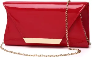 Women Patent Leather Fashion Clutch Purses Evening Bag Handbag Christmas gift