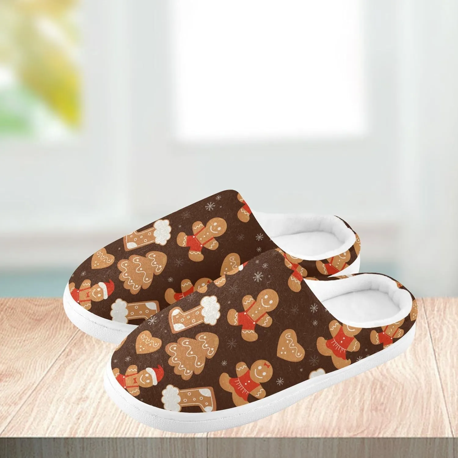 Women's and Men's Fuzzy House Slippers - Cozy Memory Foam Indoor/Outdoor Warm Nonslip Family Slippers