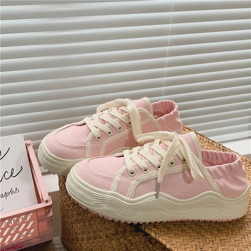 Women's Breathable Step-on Two-way Korean Lazy Semi Canvas Shoes