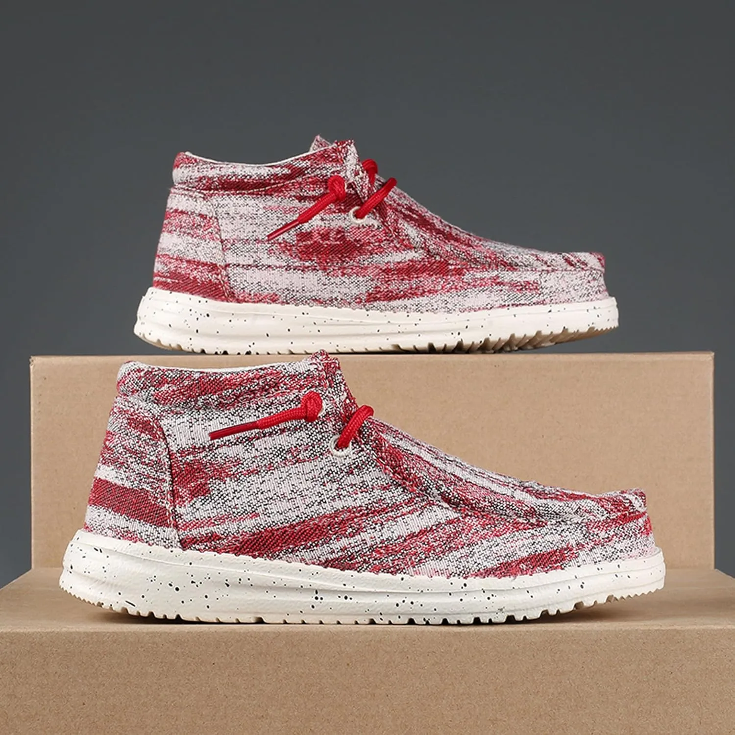Women's Canvas Shoes Breathable Comfortable Soft Sole Non-Slip Lace-up Fashion Sneakers