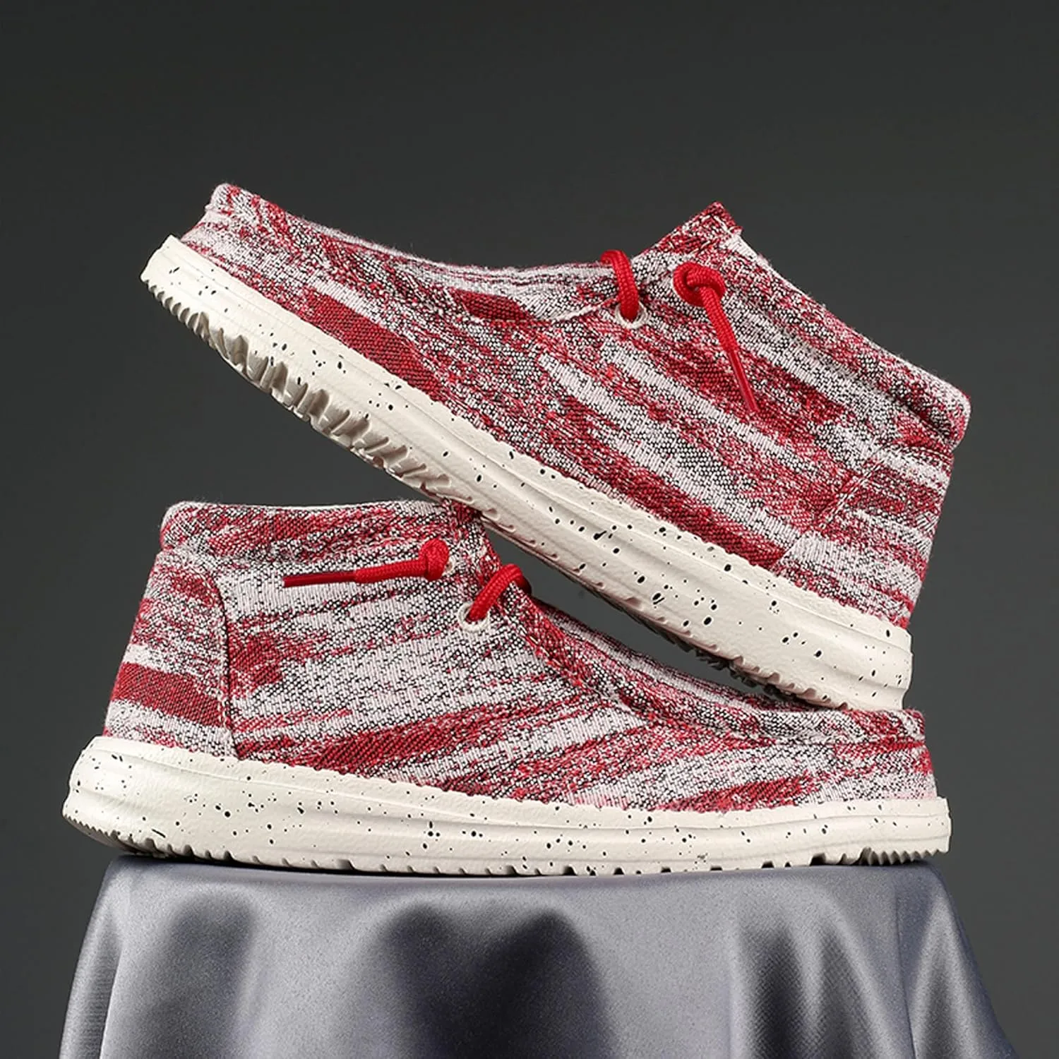 Women's Canvas Shoes Breathable Comfortable Soft Sole Non-Slip Lace-up Fashion Sneakers