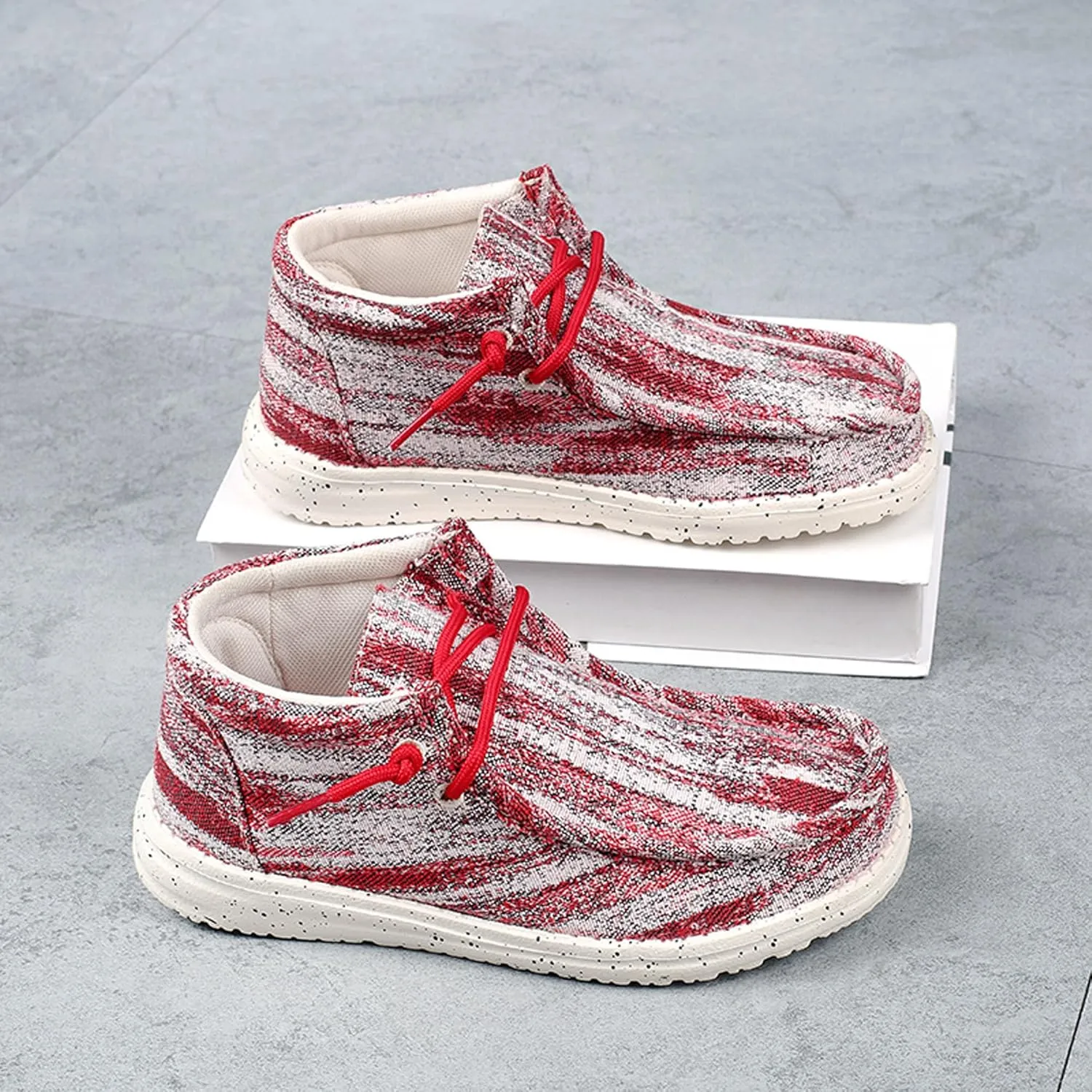 Women's Canvas Shoes Breathable Comfortable Soft Sole Non-Slip Lace-up Fashion Sneakers