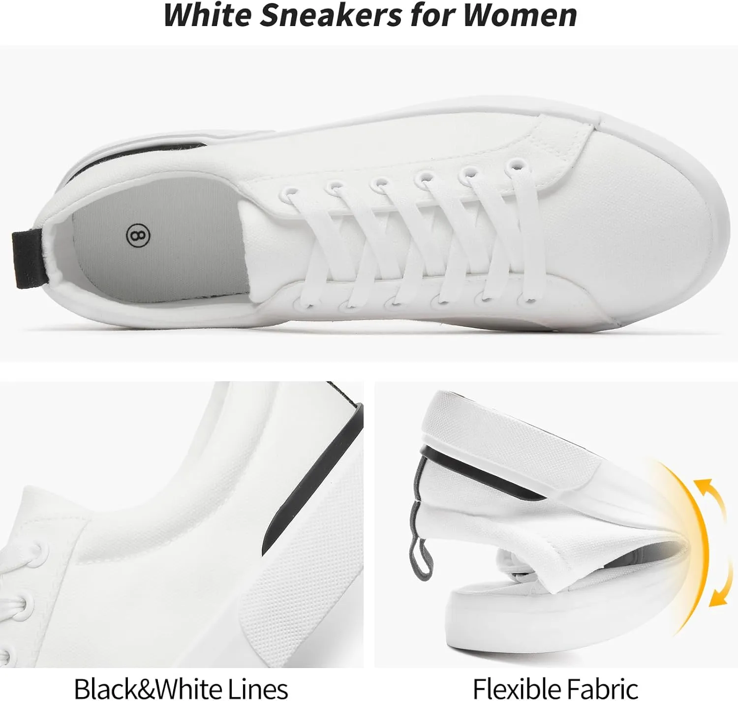 Womens Canvas Shoes Low Cut Canvas Sneakers Walking Running Shoes