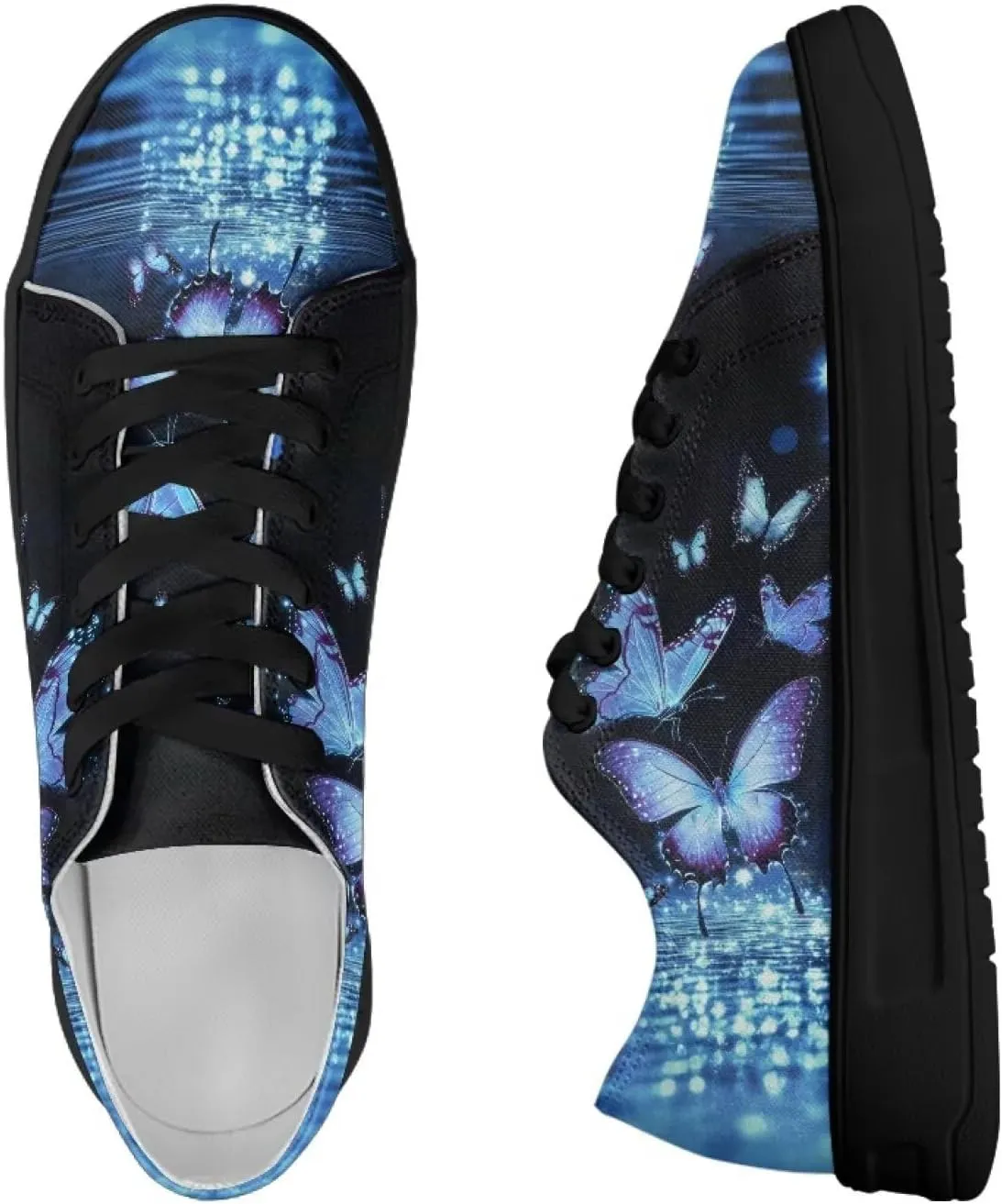 Women's Casual Canvas Shoes Comfortable Low Top Walking Shoes Classic Polyester Upper Arch Support Canvas Sneakers