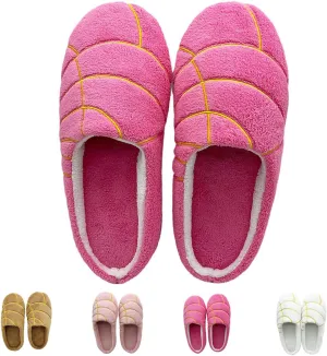 Women's Concha Slippers, Cute Comfy House Slippers, Rose Red/Pink/White/Brown, One Size
