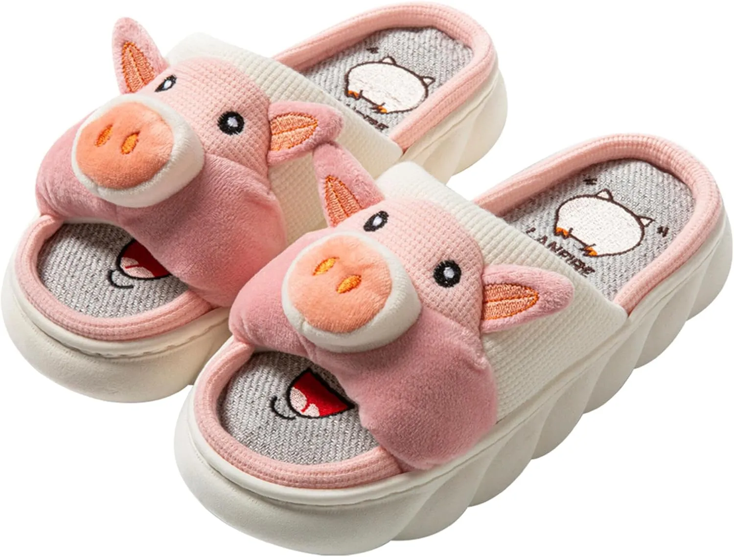 Women's Cute Animal Pig Slippers - Soft, Cosy Four Seasons Home Linen Slippers