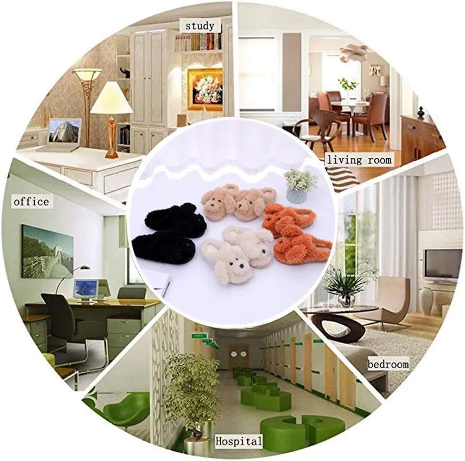 Women's Cute Animal Slippers - Warm Memory Foam Soft Fleece Plush House Slippers for Indoor & Outdoor