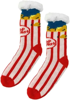 Women's Funny Grippers Slipper Socks, Fuzzy Winter Soft Sherpa Cozy Warm Socks, Cute Fluffy House Socks Gift