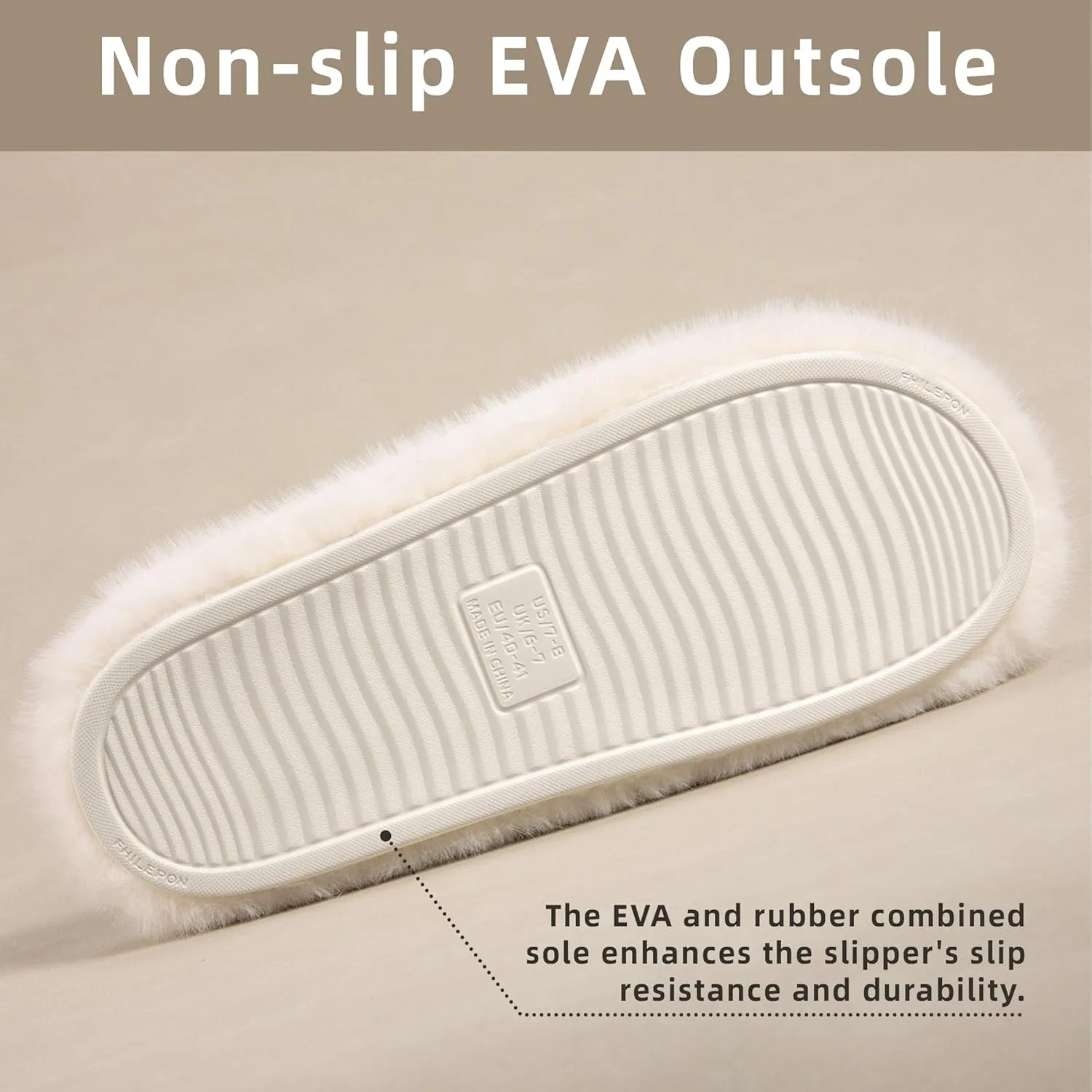 Women's Fuzzy Slippers Open Toe House Slippers Memery Foam Bedroom Slippers Cross Band Slippers for Indoor and Outdoor