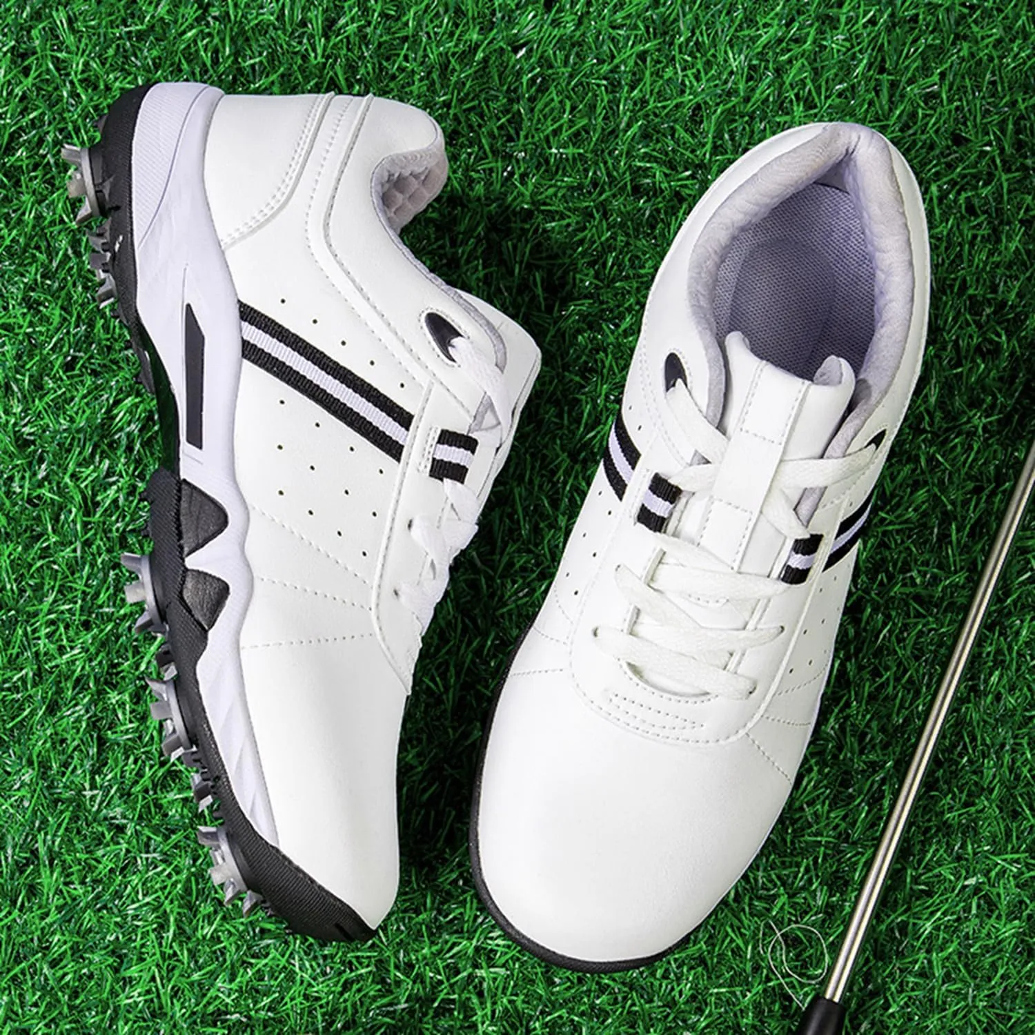 Women's Golf Shoes, Waterproof and Breathable Golf Shoes with Spikes for Ladies