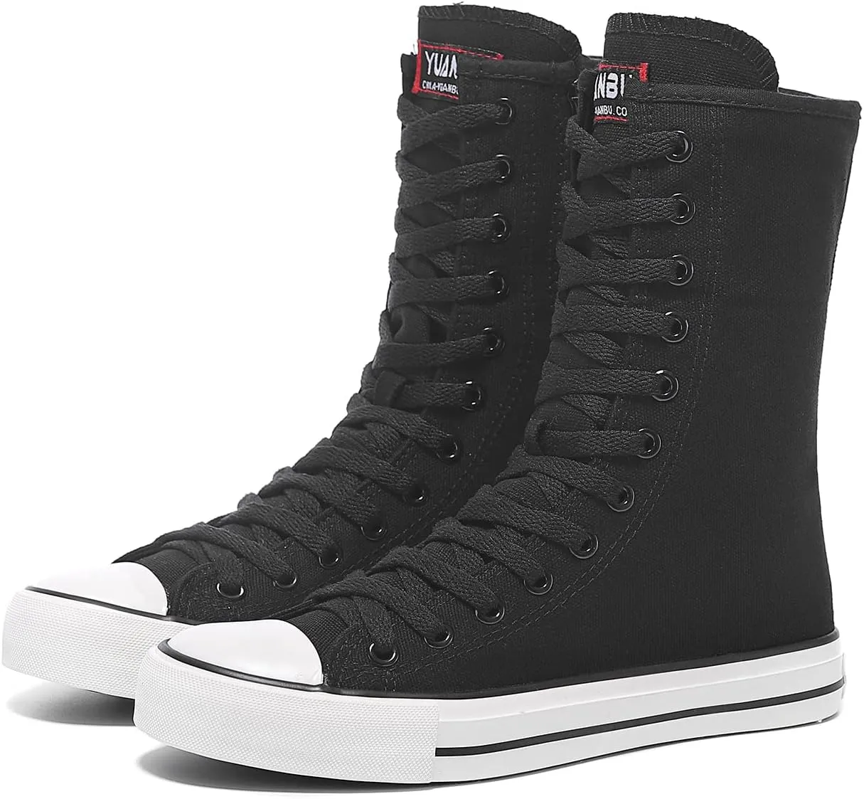 Womens High Top Canvas Sneakers Lace up Fashion Casual Shoes for Girls