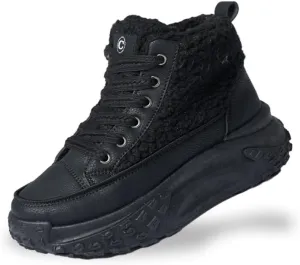 Women's Lace Up Winter Sports Shoes, Lightweight Hiking Shoes, Warm Casual Shoes
