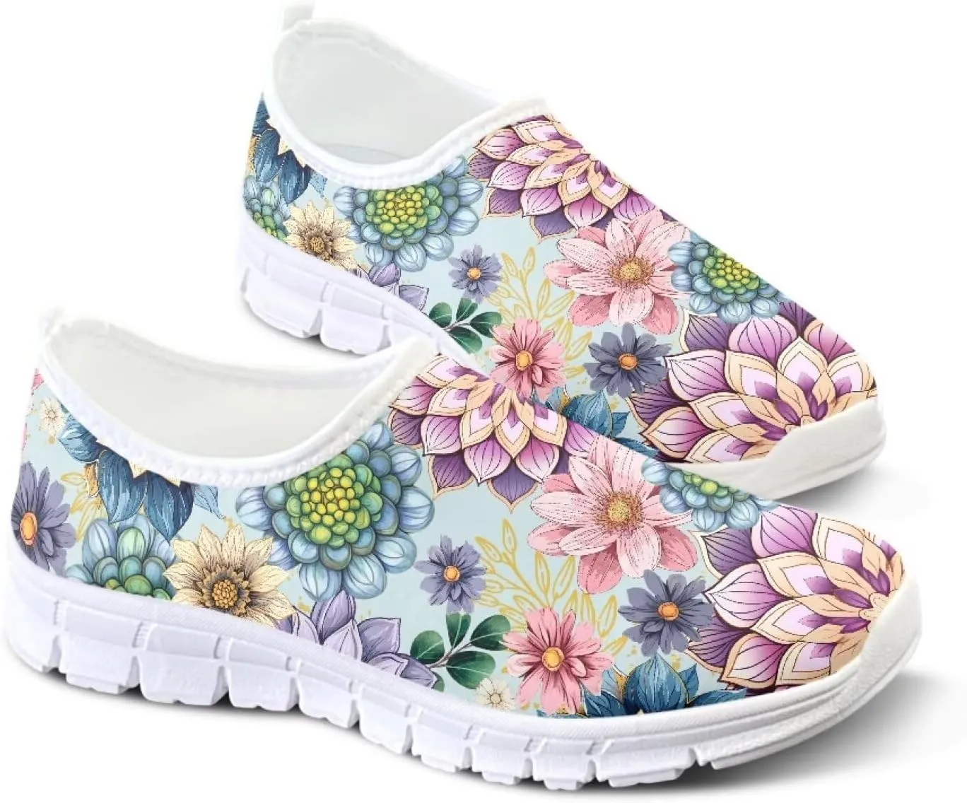 Women's Loafers Slip On Slip Shoe Casual Walking Shoes Non Slip Work Shoes Mesh Athletic Sneakers White Sole