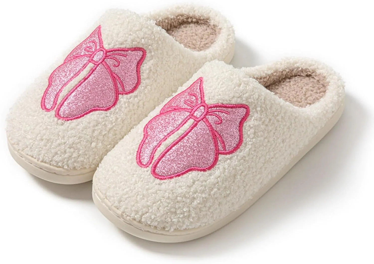 Women's Men's Bolt Happy Leopard Print Slippers Memory Foam Soft Plush Slippers Warm Non-Slip Home Shoes