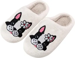 Women's Men's Cute Frog Slippers Fuzzy Memory Foam Kawaii Cartoon Animal Slippers Winter Warm Fluffy Shoes