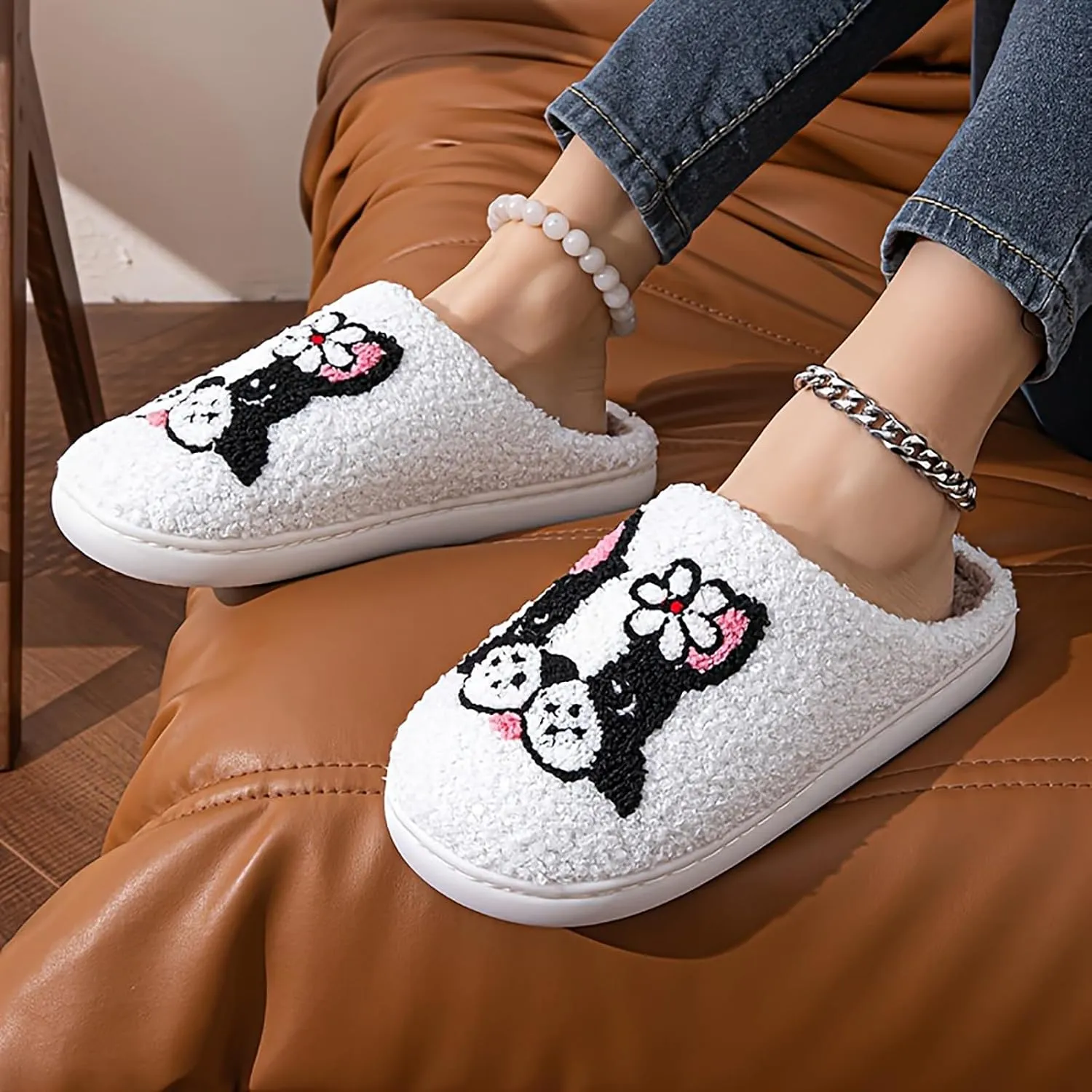 Women's Men's Cute Frog Slippers Fuzzy Memory Foam Kawaii Cartoon Animal Slippers Winter Warm Fluffy Shoes