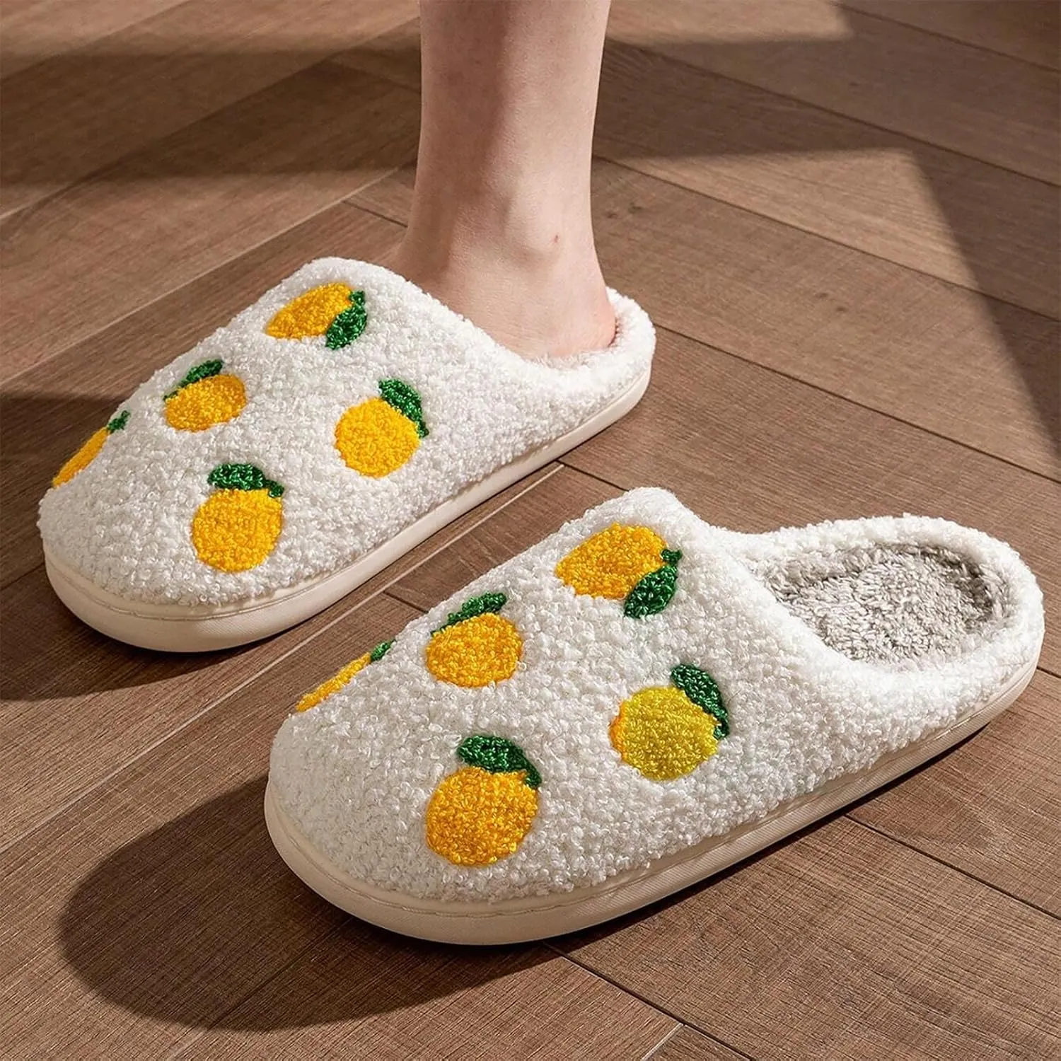 Women's Men's Cute Fuzzy Heart Slippers Memory Foam Fluffy Couple Slippers Cozy House Indoor Outdoor Shoes