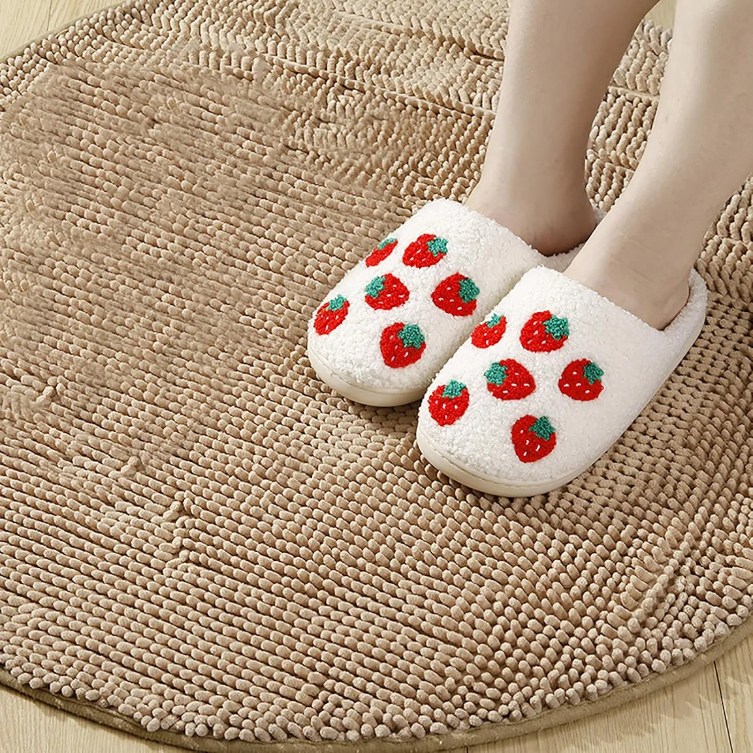 Women's Men's Cute Fuzzy Heart Slippers Memory Foam Fluffy Couple Slippers Cozy House Indoor Outdoor Shoes
