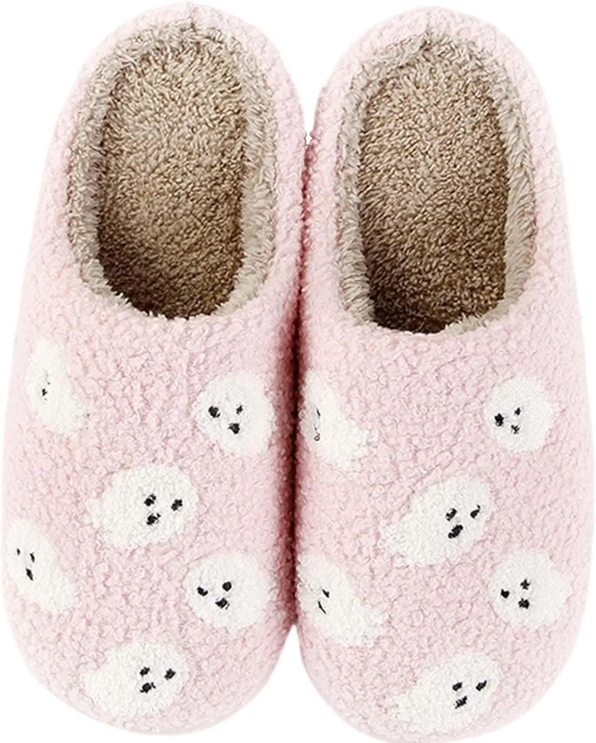 Womens Mens Slippers Retro Memory Foam Cute Cartoon Plush Fluffy Warm Fur Lined slippers Indoor House Home Winter Shoes