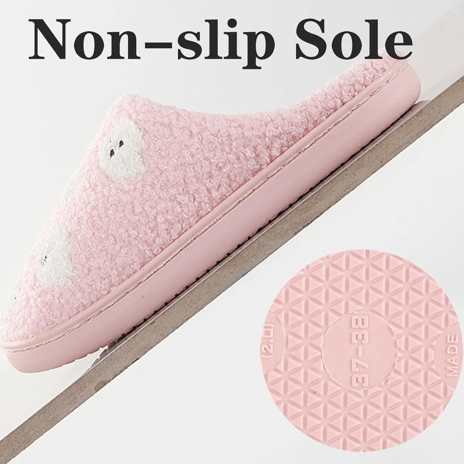 Womens Mens Slippers Retro Memory Foam Cute Cartoon Plush Fluffy Warm Fur Lined slippers Indoor House Home Winter Shoes