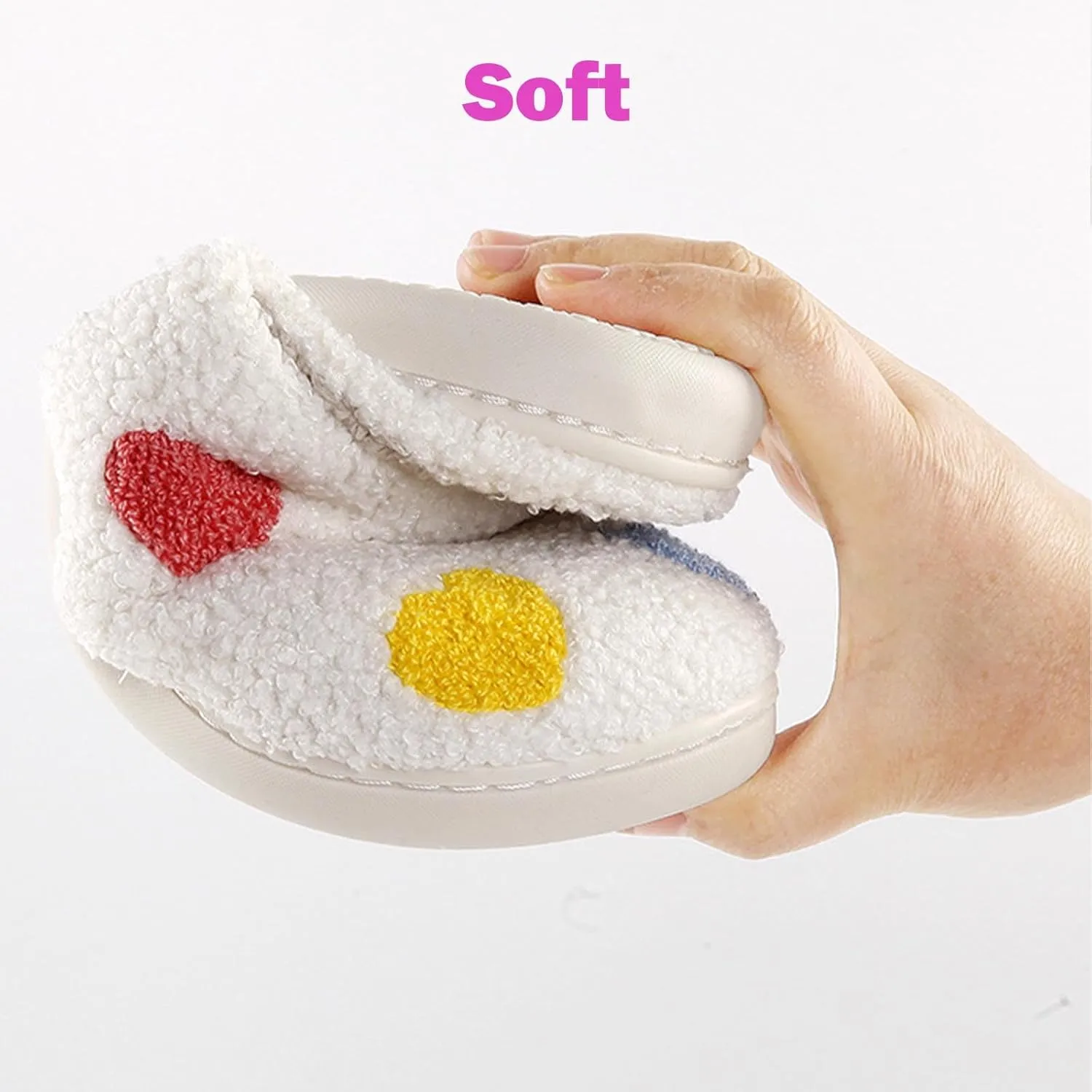 Womens Mens Slippers Retro Memory Foam Cute Cartoon Plush Fluffy Warm Fur Lined slippers Indoor House Home Winter Shoes