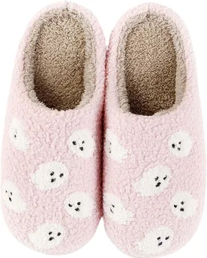 Womens Mens Slippers Retro Memory Foam Cute Cartoon Plush Fluffy Warm Fur Lined slippers Indoor House Home Winter Shoes