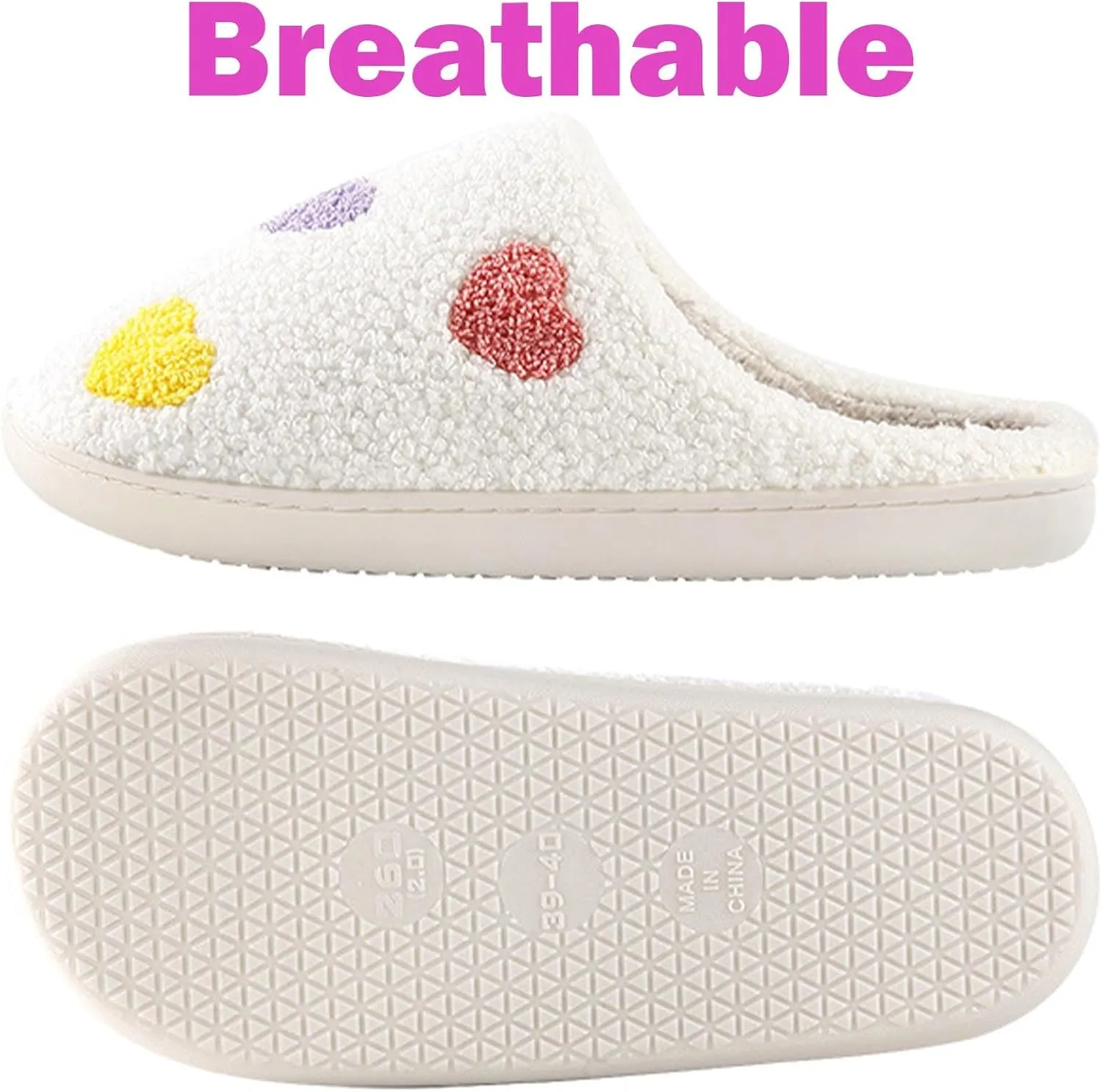 Womens Mens Slippers Retro Memory Foam Cute Cartoon Plush Fluffy Warm Fur Lined slippers Indoor House Home Winter Shoes