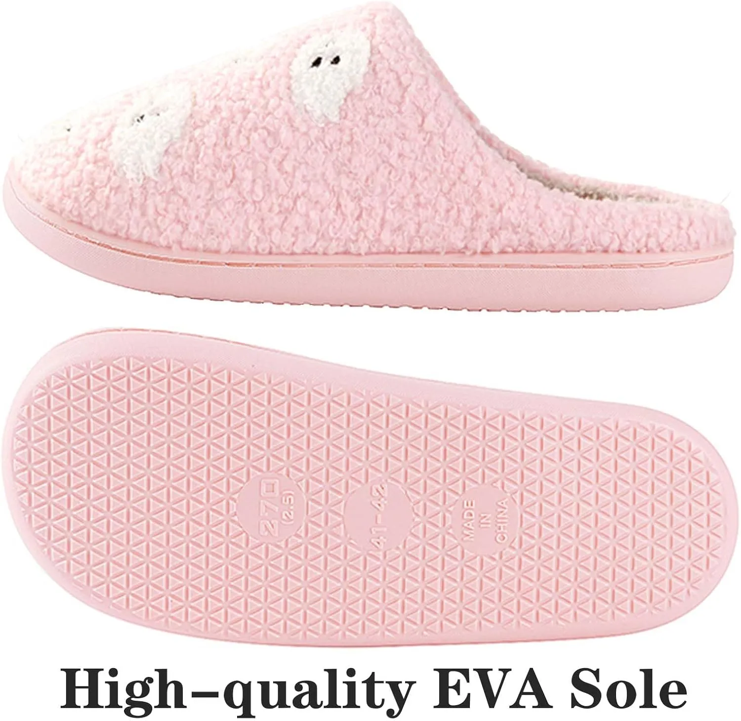 Womens Mens Slippers Retro Memory Foam Cute Cartoon Plush Fluffy Warm Fur Lined slippers Indoor House Home Winter Shoes