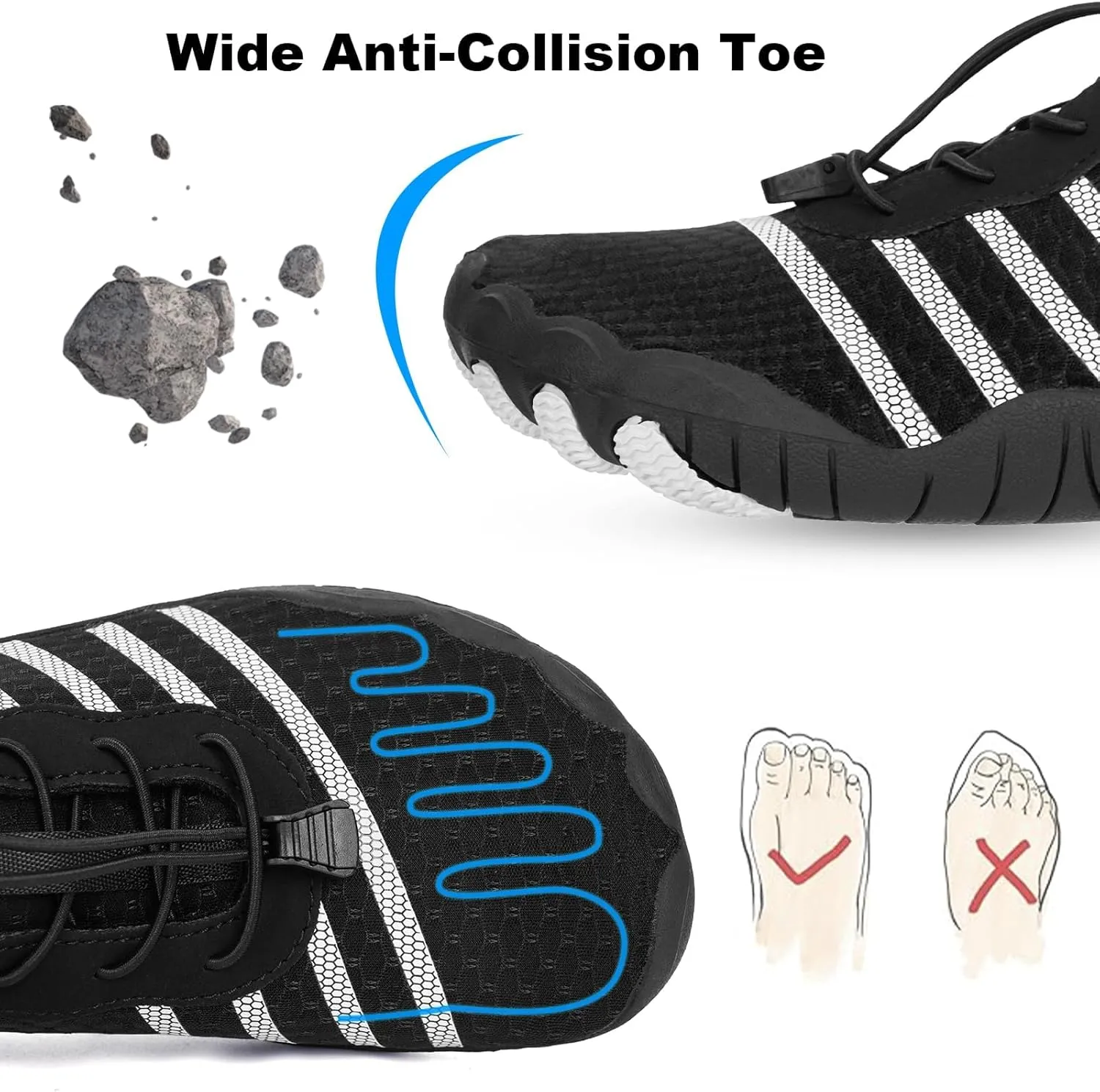Womens Mens Trail Running Footwear Barefoot Shoes Healthy Non-Slip Shoes Hike Walking Travel Shoes