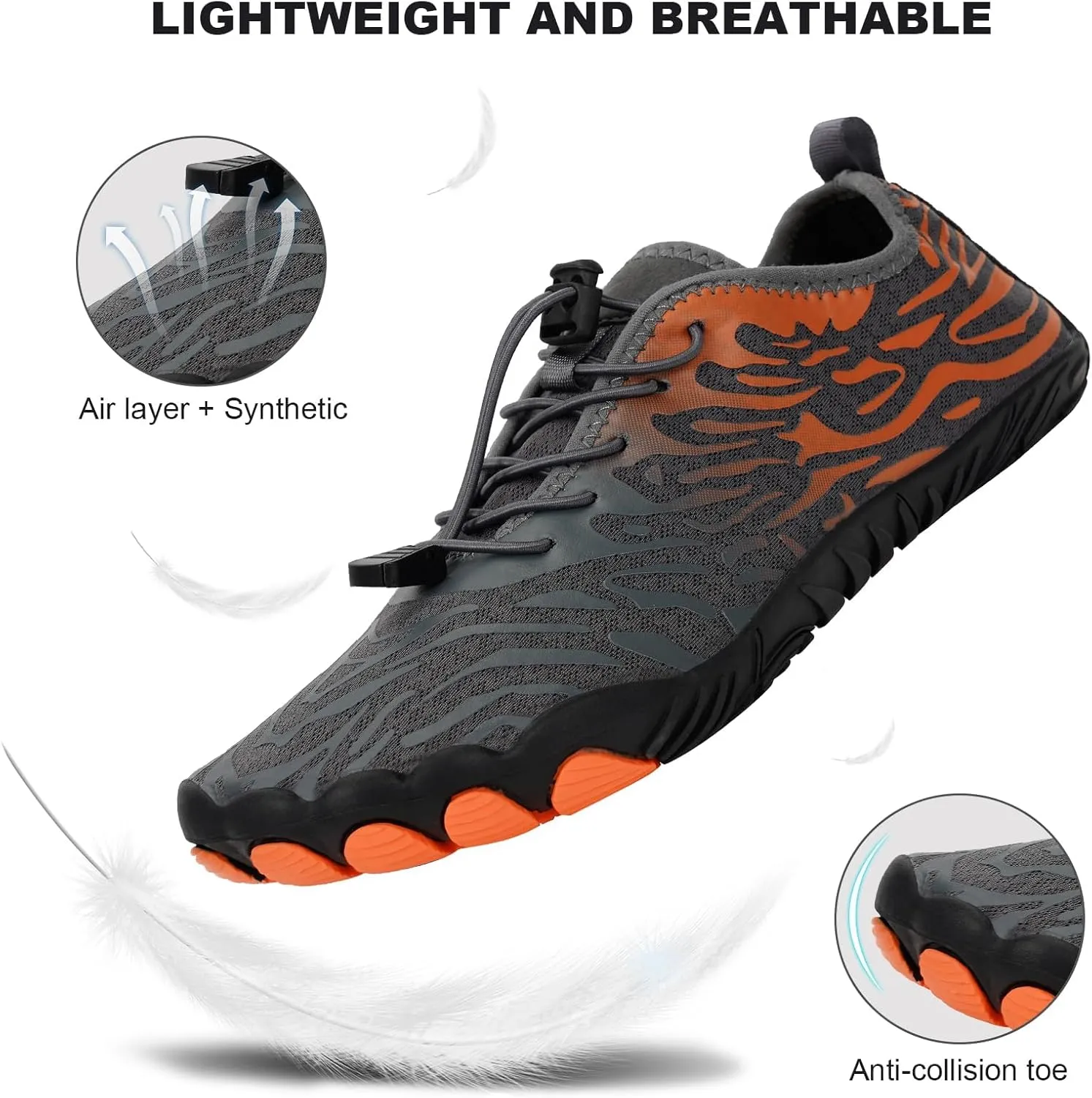 Womens Mens Trail Running Footwear Barefoot Shoes Healthy Non-Slip Shoes Hike Walking Travel Shoes