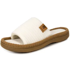 Women's Open-Toe Slippers with Memory Foam