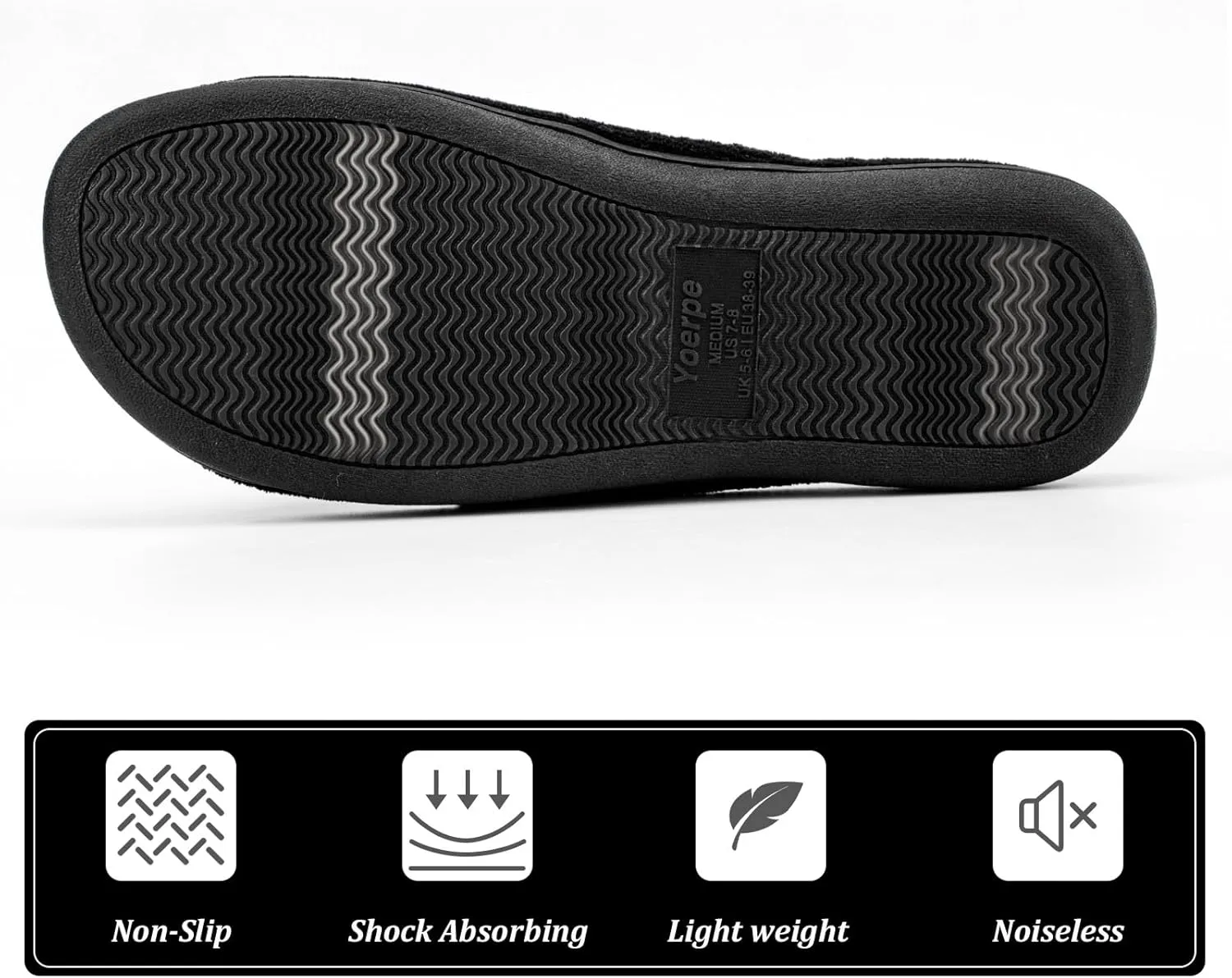 Women’s Orthotic Arch Support Slippers | Adjustable Hook-and-Loop Closure, Memory Foam, Foot Massage Beads, Non-Slip Rubber Sole | Plantar Fasciitis Relief | Indoor/Outdoor Comfort
