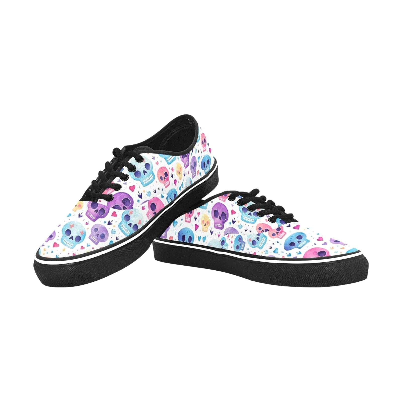 Women's Pastel Skulls Classic Canvas Low Top Shoe