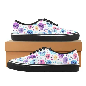 Women's Pastel Skulls Classic Canvas Low Top Shoe