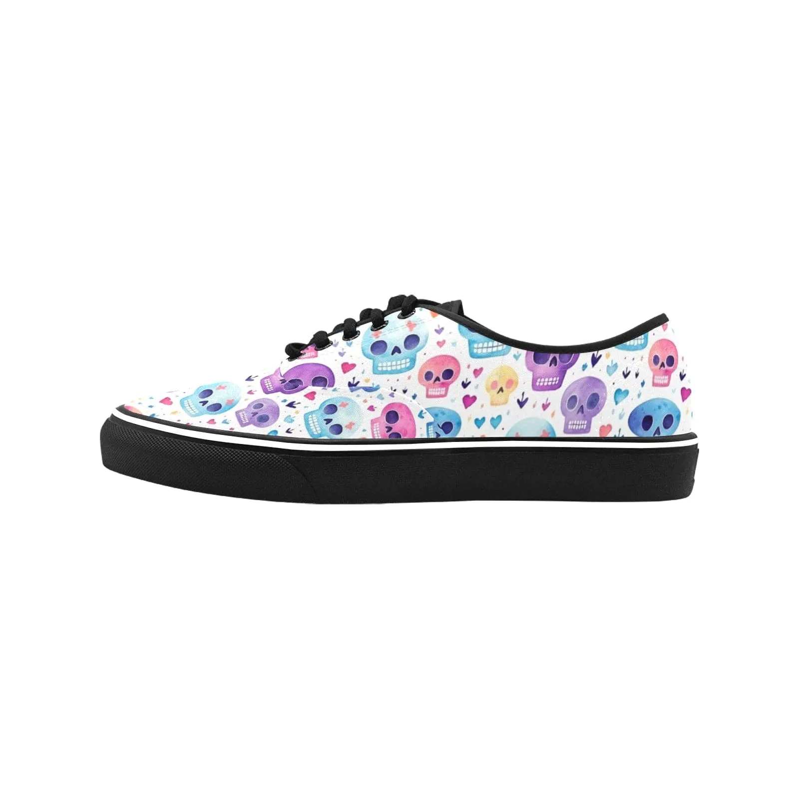 Women's Pastel Skulls Classic Canvas Low Top Shoe