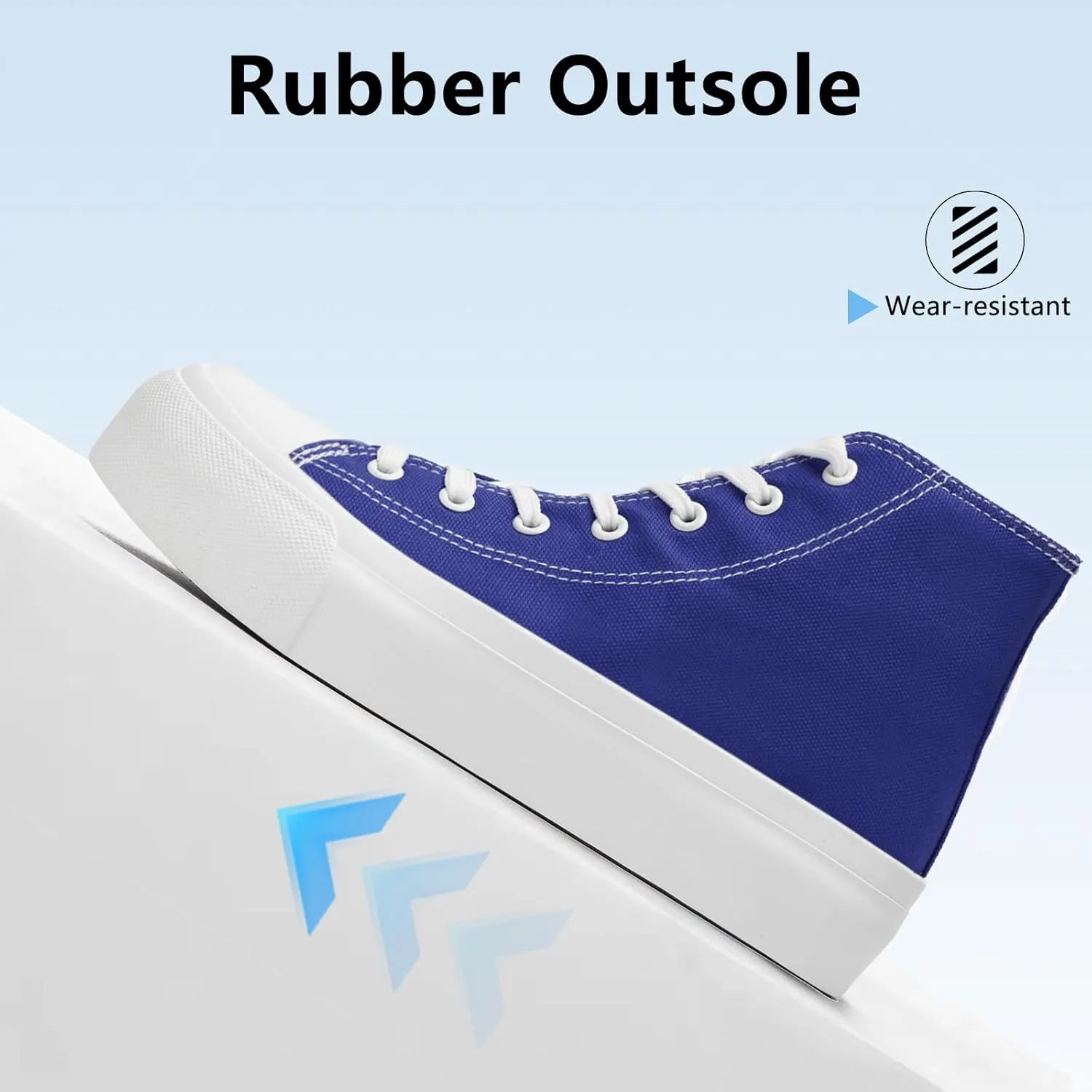 Womens Platform Canvas Sneakers Mens High Top Classic Canvas Shoes Unisex Casual Tennis Comfortable Fashion Sneakers Lace-Up