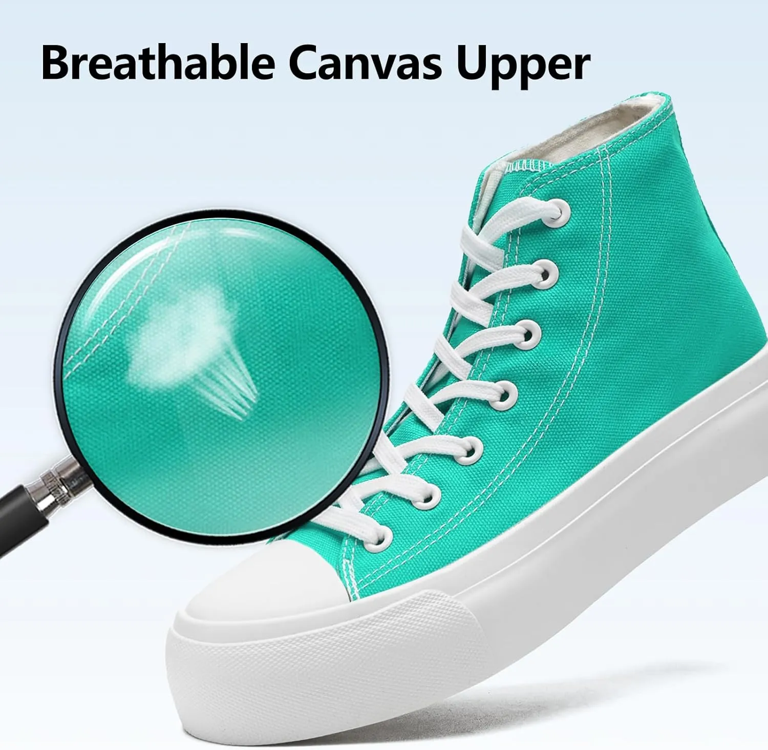 Womens Platform Canvas Sneakers Mens High Top Classic Canvas Shoes Unisex Casual Tennis Comfortable Fashion Sneakers Lace-Up