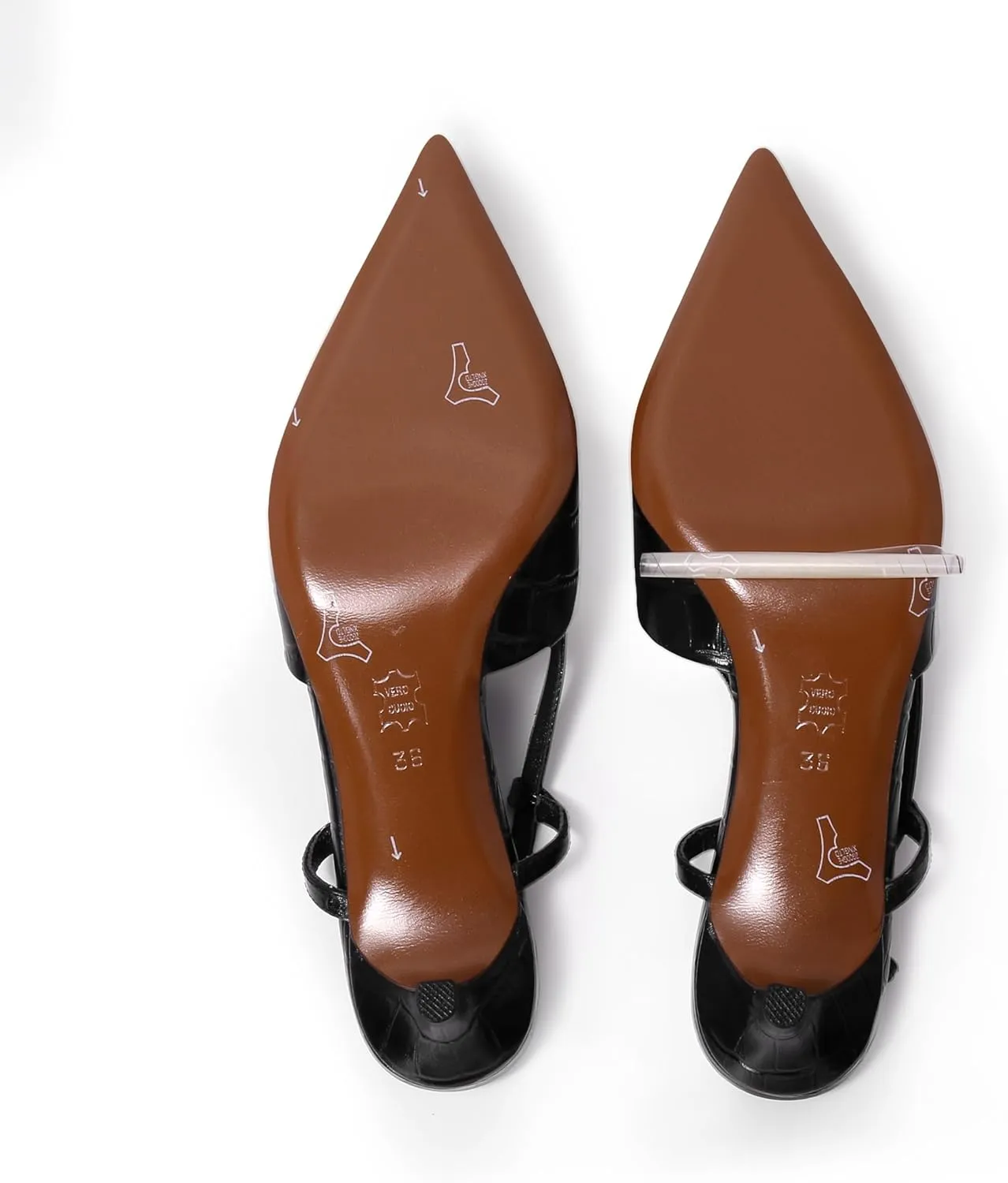 Women's Pumps Slingback Kitten Heels Closed Toe for Women Sexy Slip on Shoes Full Genuine Leather