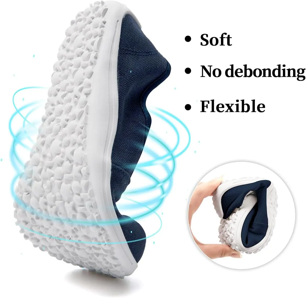 Women's Slip On Canvas Sneakers Low Top Casual Walking Shoes Classic Comfort Flat Barefoot Minimalist Shoes Zero Drop Wide Width Fashion Sneaker