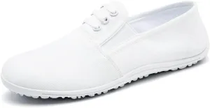 Women's Slip On Canvas Sneakers Low Top Casual Walking Shoes Classic Comfort Flat Barefoot Minimalist Shoes Zero Drop Wide Width Fashion Sneaker