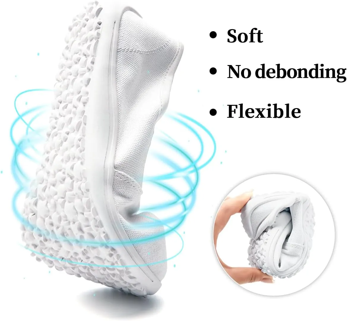 Women's Slip On Canvas Sneakers Low Top Casual Walking Shoes Classic Comfort Flat Barefoot Minimalist Shoes Zero Drop Wide Width Fashion Sneaker