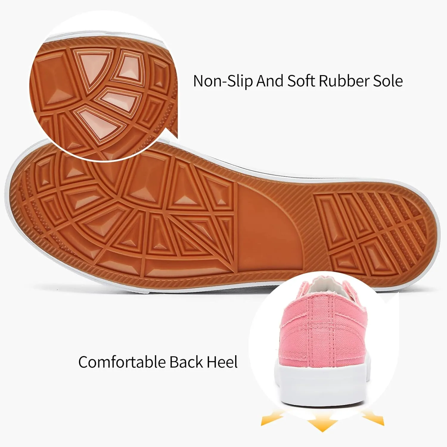 Women's Slip on Shoes Non Slip Fashion Canvas Sneakers Low Top Casual Shoes