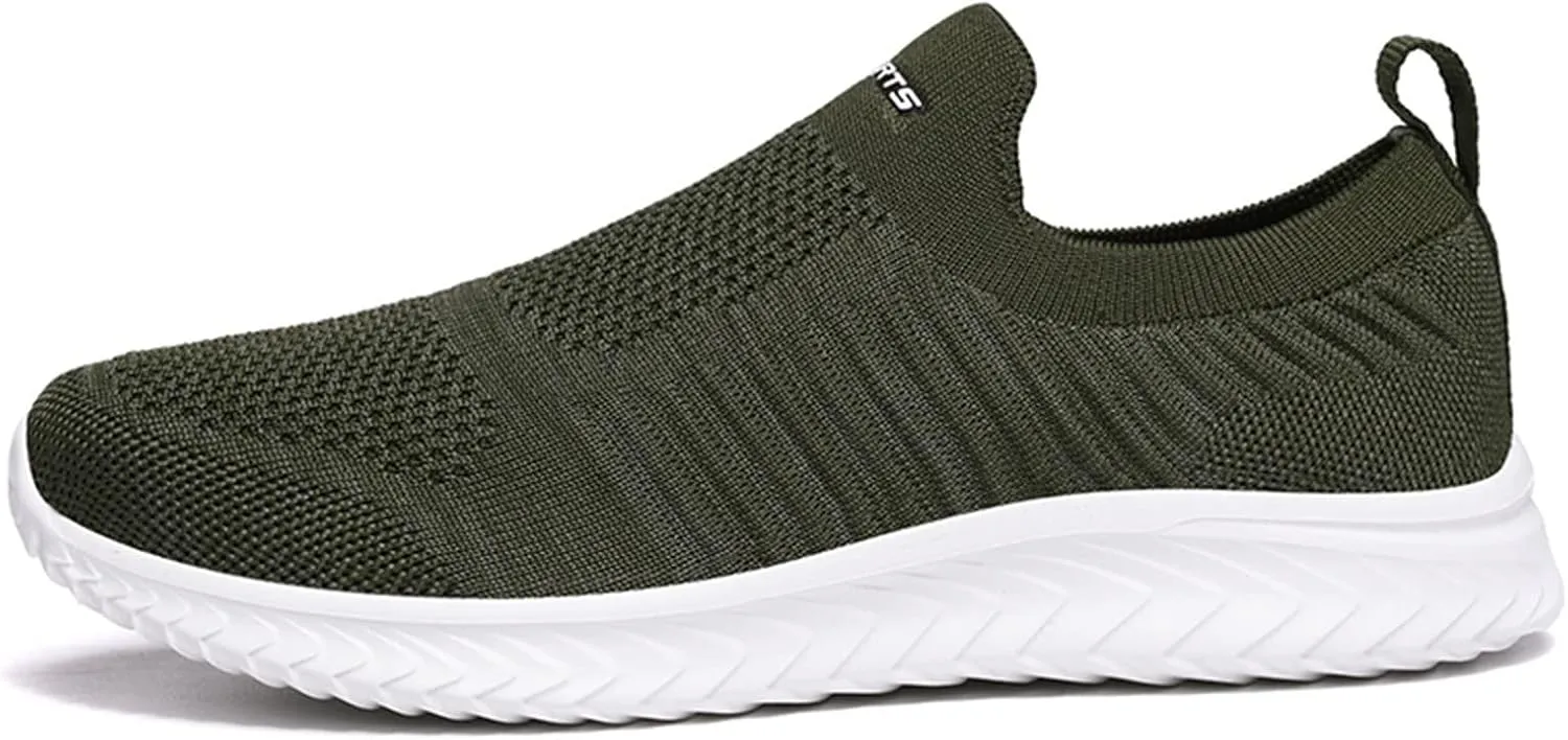 Women's Slip On Sneakers Lightweight Breathable Non Slip Work Shoes Women Walking Men's Casual Shoes Walking Sneakers White Tennis Shoe White Loafers