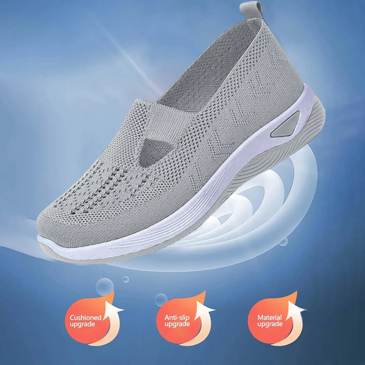 Women's Slip on Sneakers Shoes Woven Orthopedic Non Slip Work Shoes Women Arch Support Business Casual Shoes Dress Sneakers Waterproof Tennis Shoe Loafers Shoe