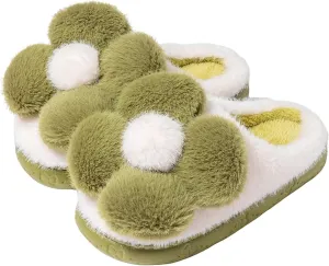 Women's Slippers Flower Cotton Slippers, small flower design, soft cotton cushion warmth, in the cold winter to wake up full of vitality