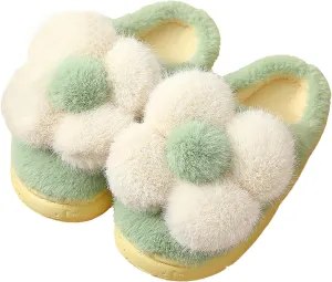 Women's Slippers Flower Cotton Slippers, small flower design, soft cotton cushion warmth, in the cold winter to wake up full of vitality
