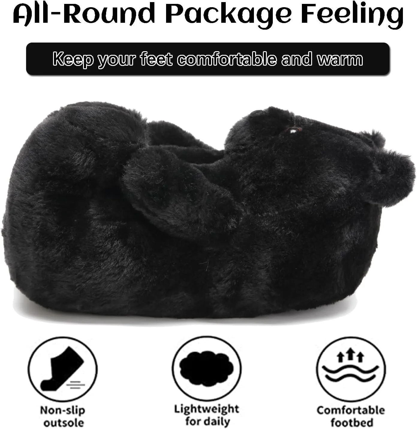 Women's Teddy Bear Slippers Mom Gift Slippers Cozy Women Fuzzy Indoor House Shoes Fun Costume for Adults Cute Animal Slides for Women Her Birthday Valentine's Gift Ideas