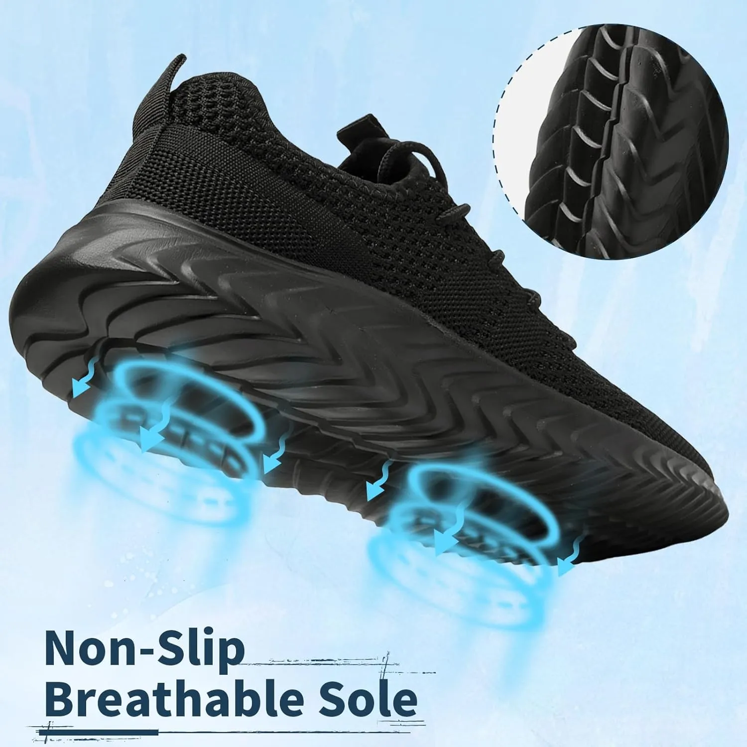 Womens Tennis Shoes Running Shoes - Gym Sneakers Shoes Walking Workout Shoes Non Slip Walking Athletic Slip On Lightweight Breathable Shoes
