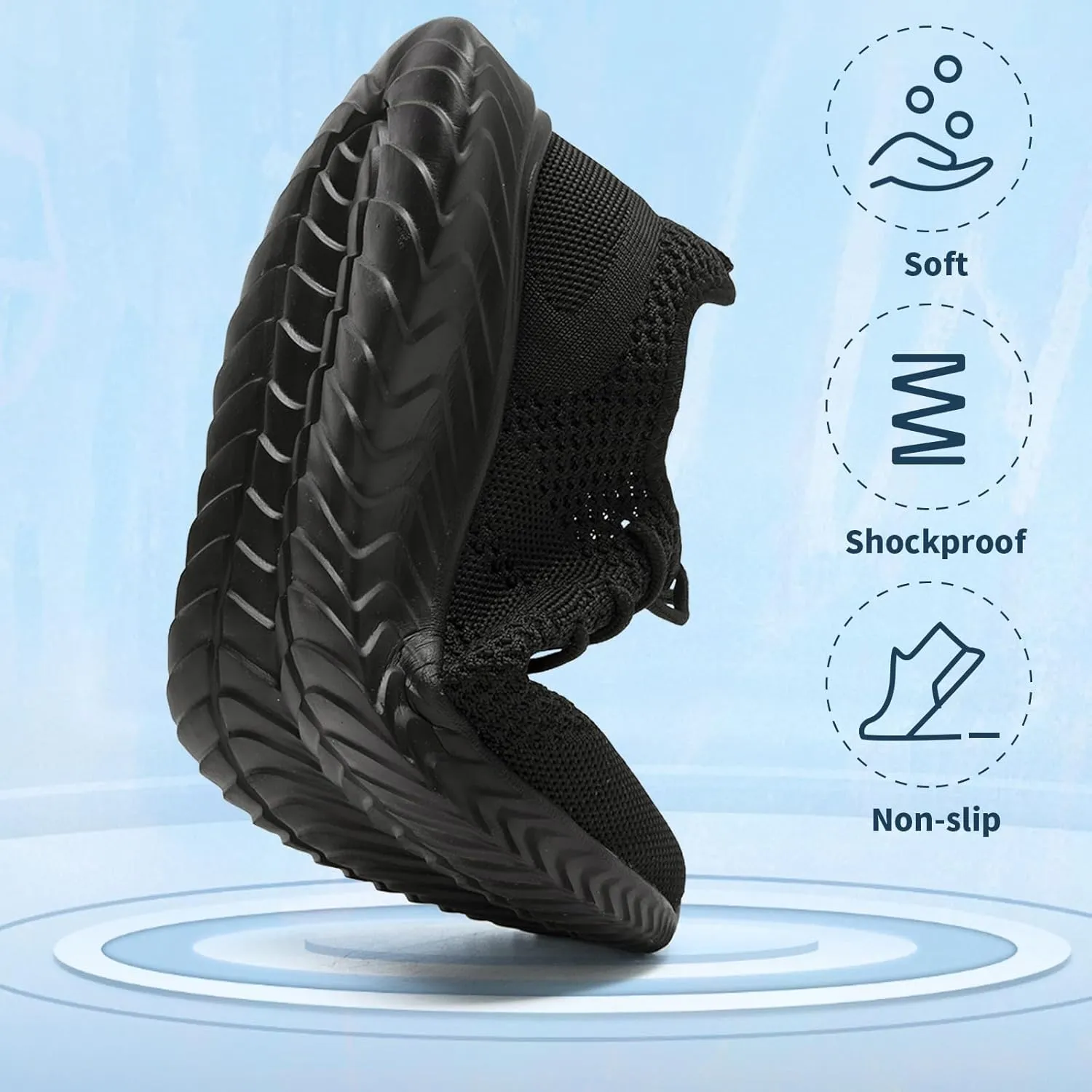 Womens Tennis Shoes Running Shoes - Gym Sneakers Shoes Walking Workout Shoes Non Slip Walking Athletic Slip On Lightweight Breathable Shoes