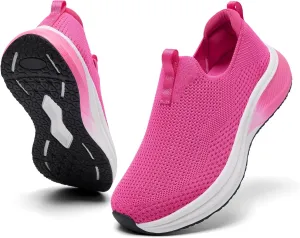 Women's Wide Non-Slip Walking Shoes Lightweight Breathable Sock Sneakers Casual Athletic Tennis Shoes Comfortable Slip On Shoes